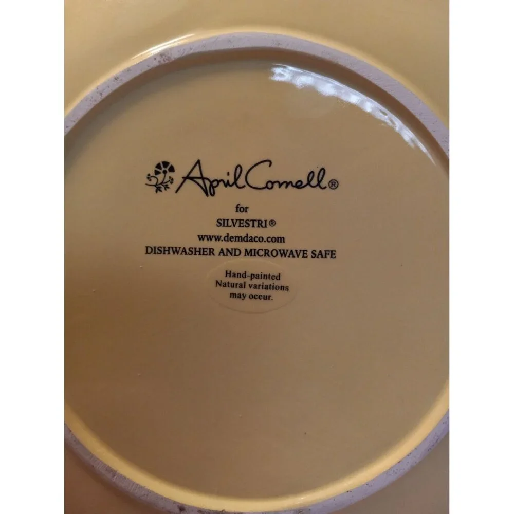 April Cornell Crab Lobster Ceramic Salad Luncheon Plate 8.25 inches Hand Painted